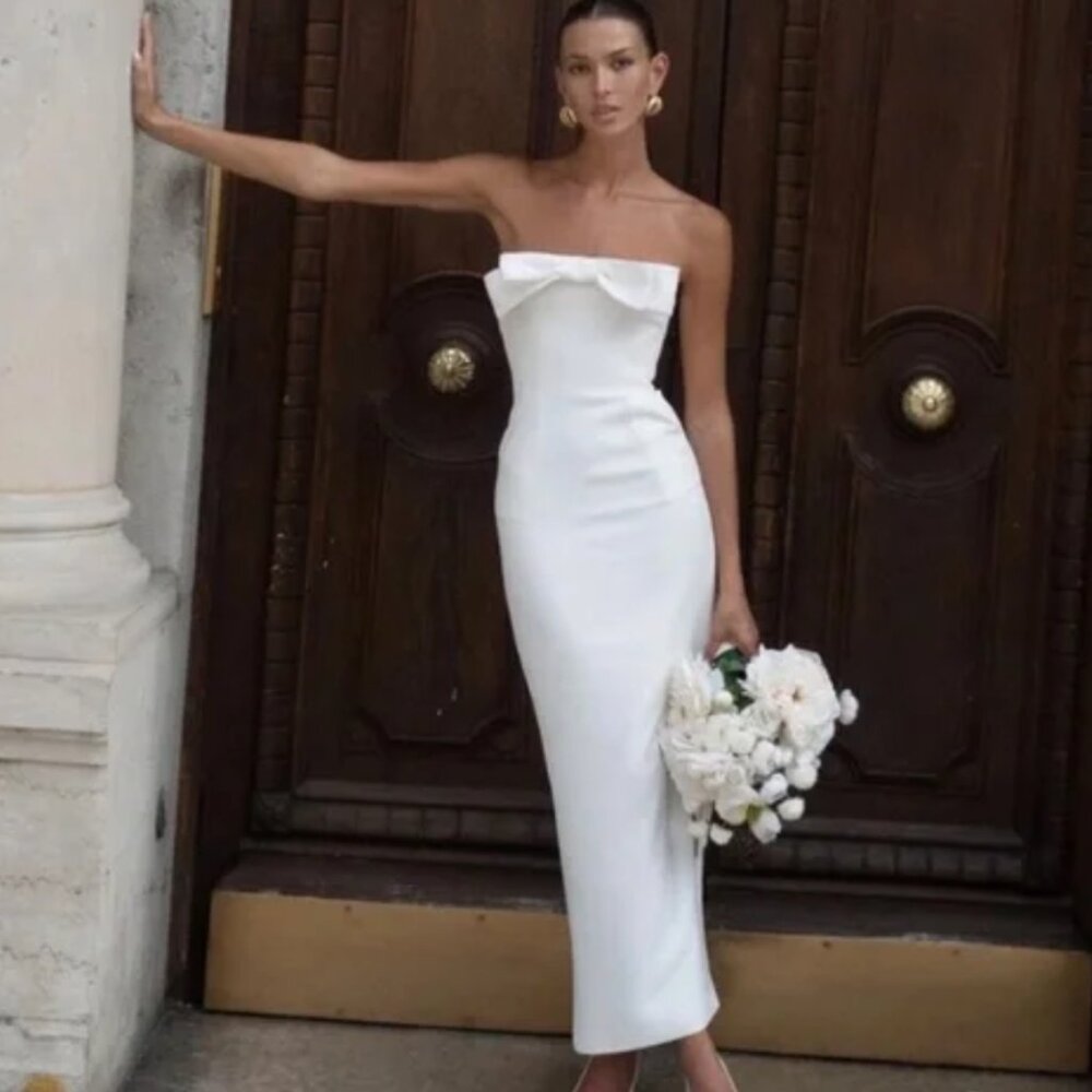 The New Arrivals by Ilkyaz Ozel - Elea Dress in Temple White 34